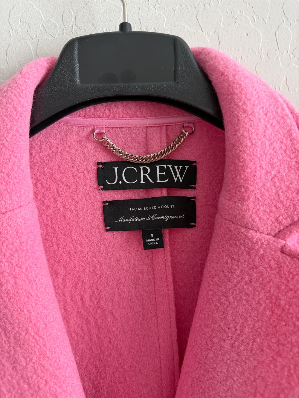 J.Crew Daphne Boiled Wool Blend Double-Breasted Coat (Pink) - Picture 2 of 4